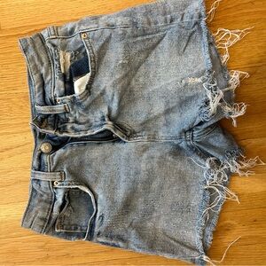 Wild Fable Blue Jean Shorts Distressed Frayed Hem